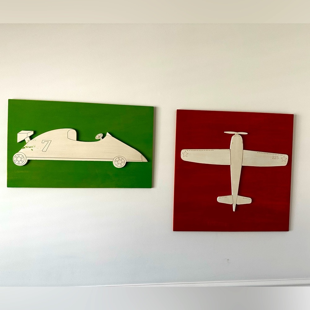 Pottery Barn Kids wooden wall art